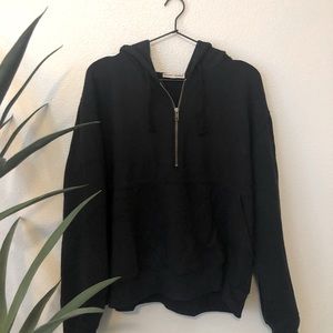 Richer Poorer Cropped Quarter Zip Hoodie